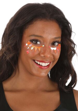 Holographic Sunshine Face Decals in Pink Flash | Costume Accessories