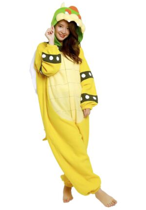 Adult Super Mario Brothers Bowser Kigurumi Costume | Video Game Costumes