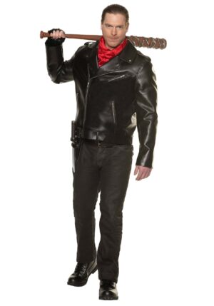 The Walking Dead Adult Negan Biker Jacket Costume | Walking Dead Costumes