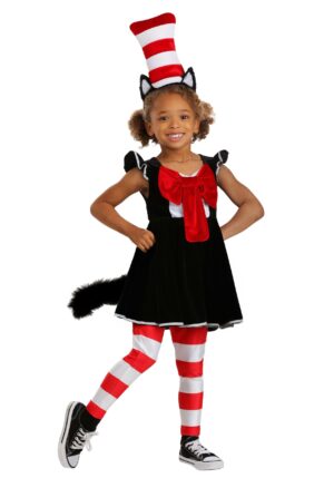 Cat in the Hat Girl's Toddler Costume Dress | Dr. Seuss Costumes