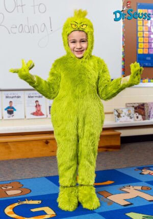 Green Grinch Jumpsuit Toddler Costume | Dr. Seuss Costumes