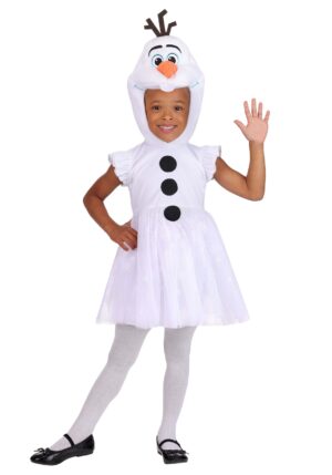Girl's Disney Frozen Olaf Toddler Costume Hooded Dress | Disney Costumes