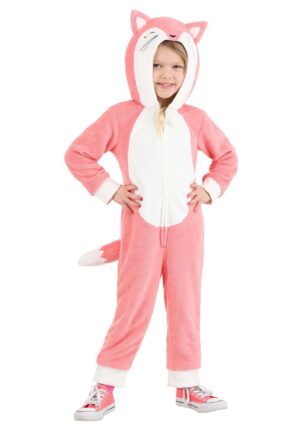 Pink Fox Girl's Toddler Onesie Costume | Toddler Animal Costumes