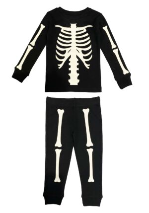 Skeleton 2 Piece Toddler Jogger Sleep Set | Skeleton Costumes for Kids