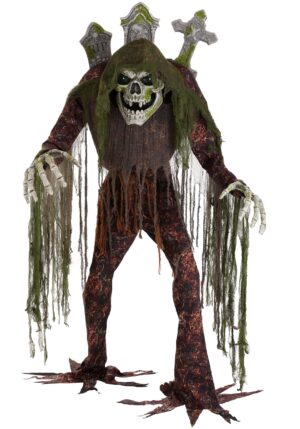 7FT Animatronic Tony Tombstone the Graveyard Caretaker Decoration | Halloween Animatronics