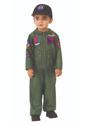 Toddler Top Gun Jumpsuit Costume | Movie Costumes