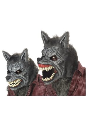 Gray Werewolf Ani-Motion Adult Mask | Werewolf Accessories