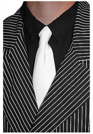 Men's White Gangster Tie