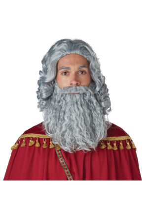 Men's Wise Man Gray Wig and Beard Costume Set | Religious Accessories