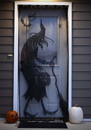 7FT Witch or Treat Door Curtain Halloween Decoration | Door Decorations