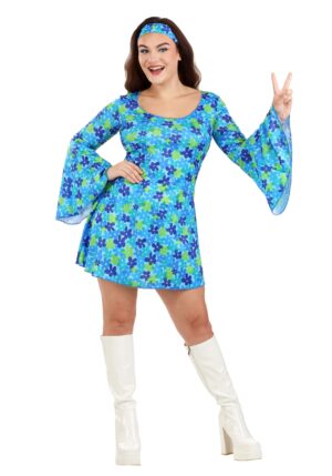 Wild Flower 70s Hippie Dress Costume for Women | Hippie Costumes