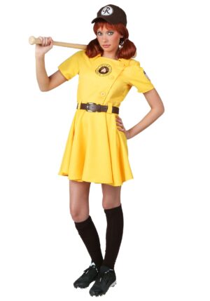 Women's A League of Their Own Kit Baseball Uniform Costume | Exclusive Costumes