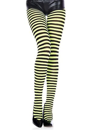 Black and Yellow Striped Women's Tights | Costume Tights