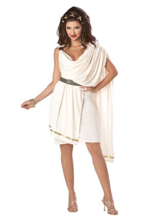 Deluxe White Toga Women's Costume | Greek Goddess Costumes