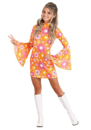 Far Out Flower Women's Costume Dress | 70's Costumes