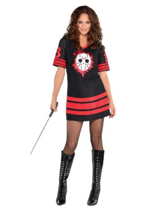 Friday the 13th Women's Jason Miss Vorhees Jersey Costume | Horror Movie Costumes