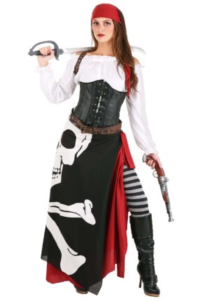 Women's Skeleton Flag Rogue Pirate Halloween Costume