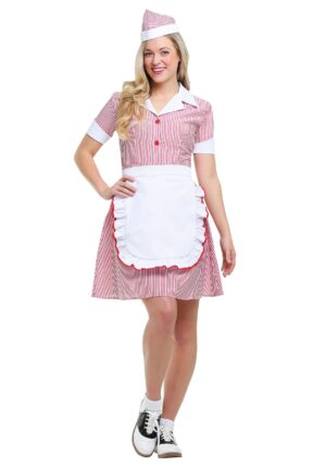Plus Size Car Hop Costume for Women 1X 2X | 50s Costume