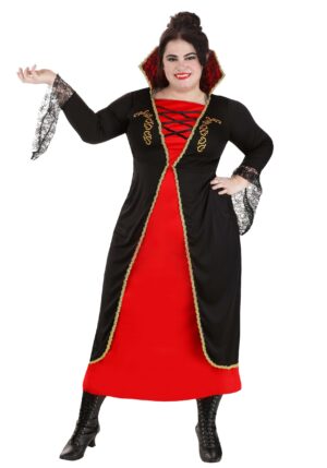 Plus Size Black and Red Vampire Costume Dress for Women | Vampire Costumes