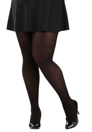 Women's Plus Opaque Black Tights | Costume Accessories