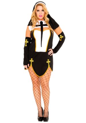 Women's Plus Size Bad Habit Nun Costume | Bad Nun Costumes