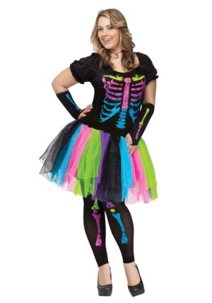 Plus Size Funky Punky Bones Costume for Women | Skeleton Costumes