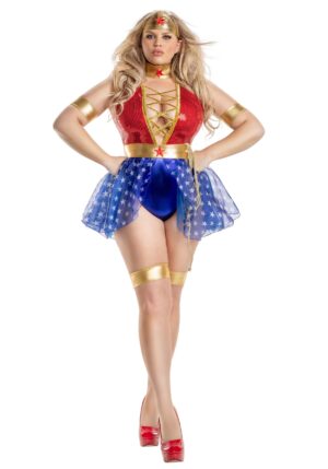Women's Plus Size Wonderful Lady Costume | Superhero Costumes