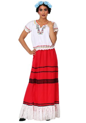 Red Frida Kahlo Women's Costume | Historical Costumes