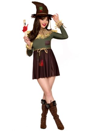 Sexy Brainy Scarecrow Women's Costume Dress | Wizard of Oz Costumes