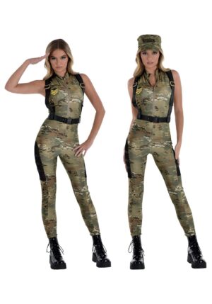 Soldier Jumpsuit Women's Costume | Army Costumes