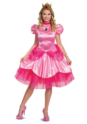Deluxe Super Mario Princess Peach Costume for Women