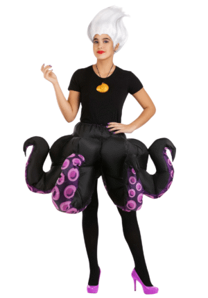 Ursula Inflatable Short Skirt and Necklace Women's Costume | Disney Villains Costumes
