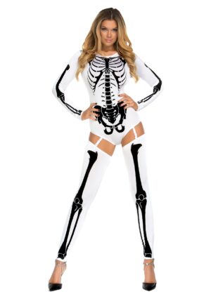 Sexy White Bad to the Bone Women's Costume | Sexy Skeleton Costumes