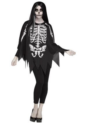 White Bones Poncho Costume for Women | Costume Ponchos