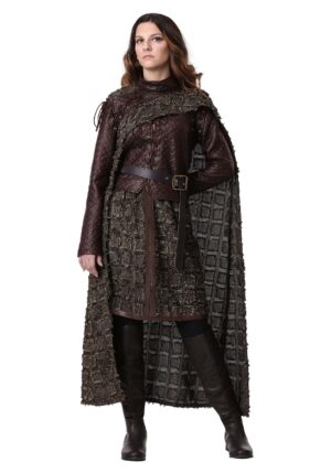 Women's Winter Warrior Costume with Cape & Jacket
