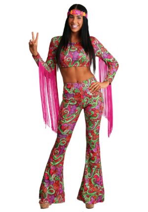 Womens World Peace Hippie Costume | 70s Costumes Women